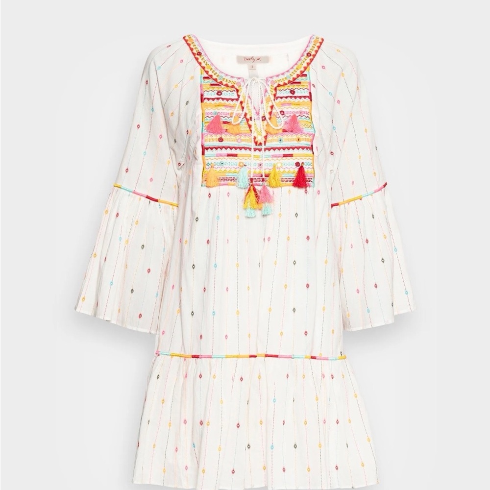Colorful Derhy dress with drawstring fastening
